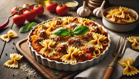 Nudelauflauf mit Hackfleisch • Rezept: schneller Auflauf